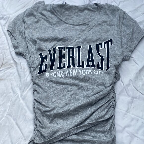 Everlast x Zara Grey Wrap T-Shirt (S) - Picture 1 of 11